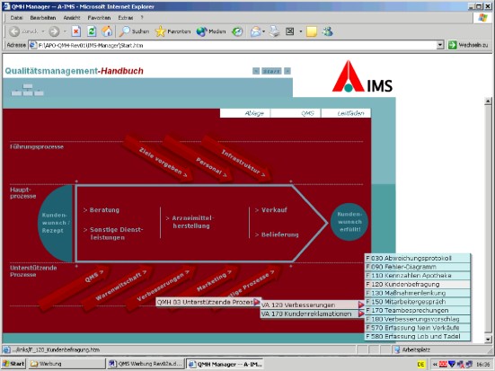 ApoQMS - Startscreen